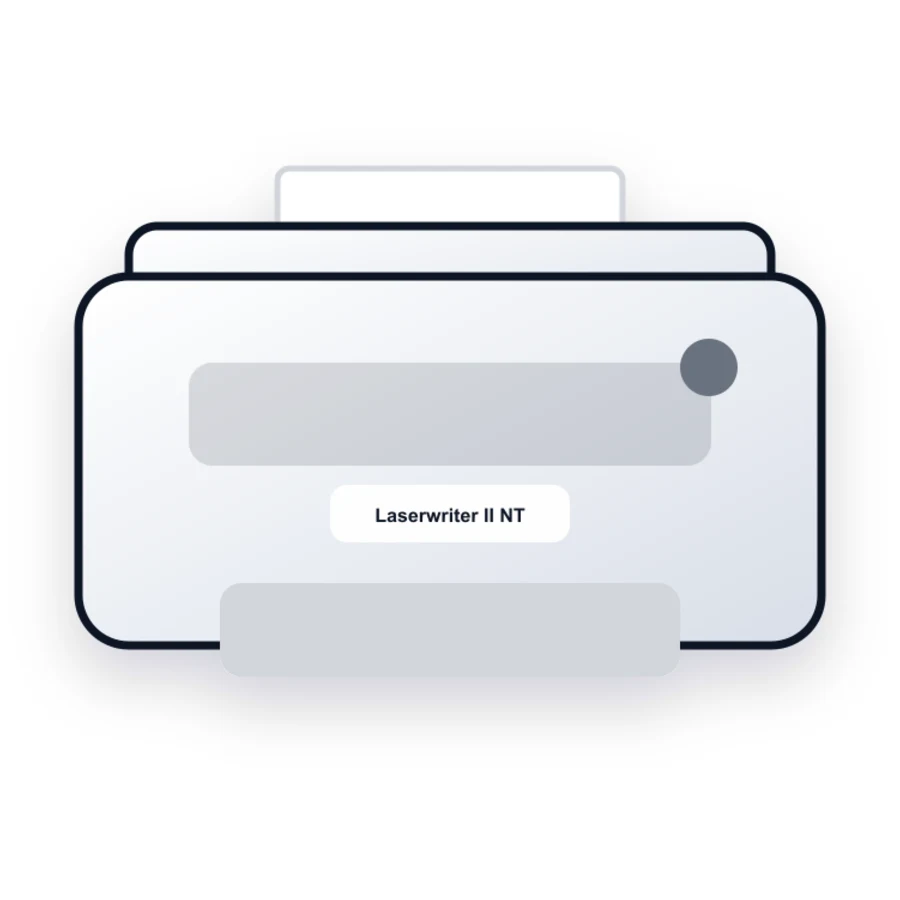 Apple Laserwriter II NT printer illustration