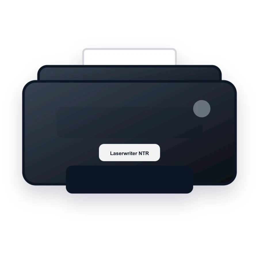 Apple Laserwriter NTR printer illustration