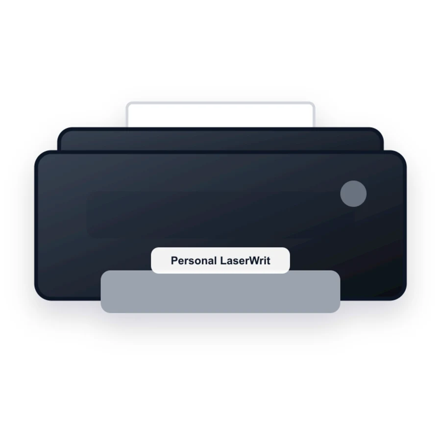 Apple Personal LaserWriter NTR printer illustration
