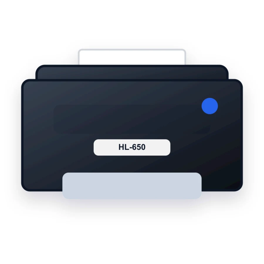 Brother HL-650 printer illustration