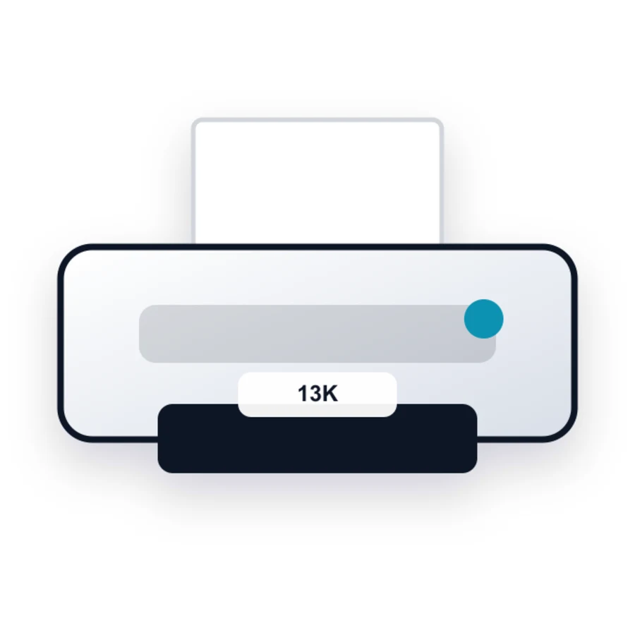 Bryce 13K printer illustration