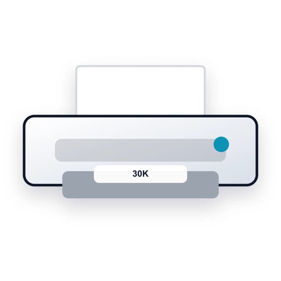 Bryce 30K printer illustration