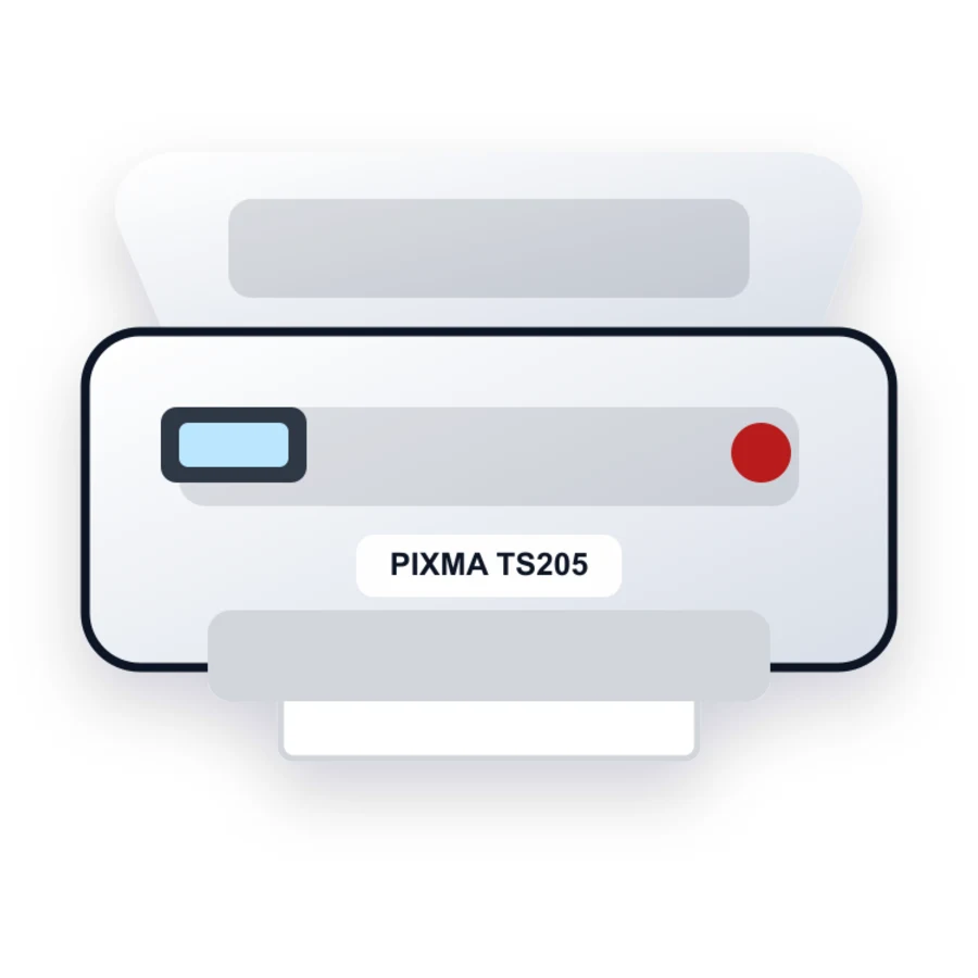 Canon PIXMA TS205 printer illustration