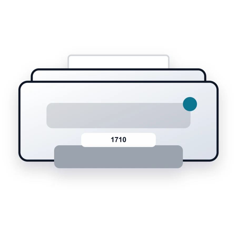 Dell 1710 printer illustration