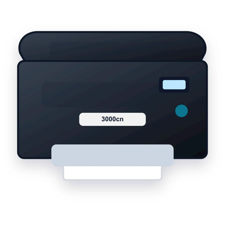 Dell 3000cn printer illustration