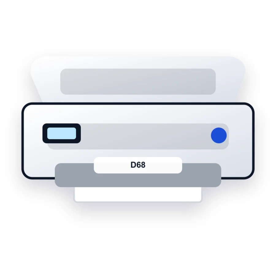 Epson D68 printer illustration