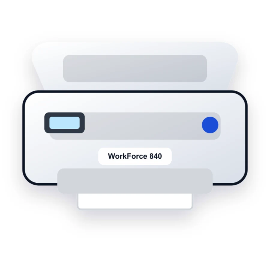 Epson WorkForce 840 printer illustration