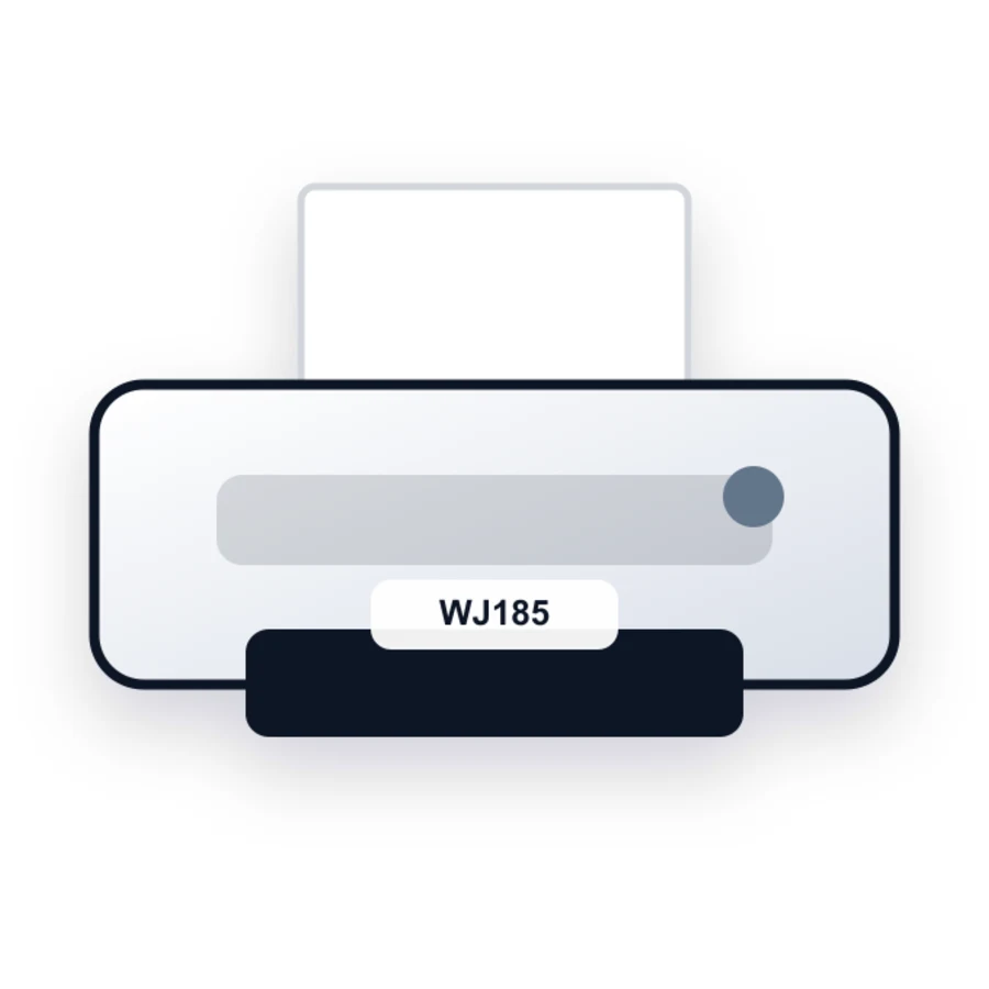 Hasler WJ185 printer illustration