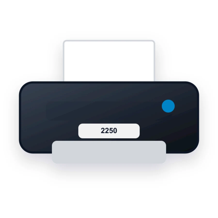 HP 2250 printer illustration