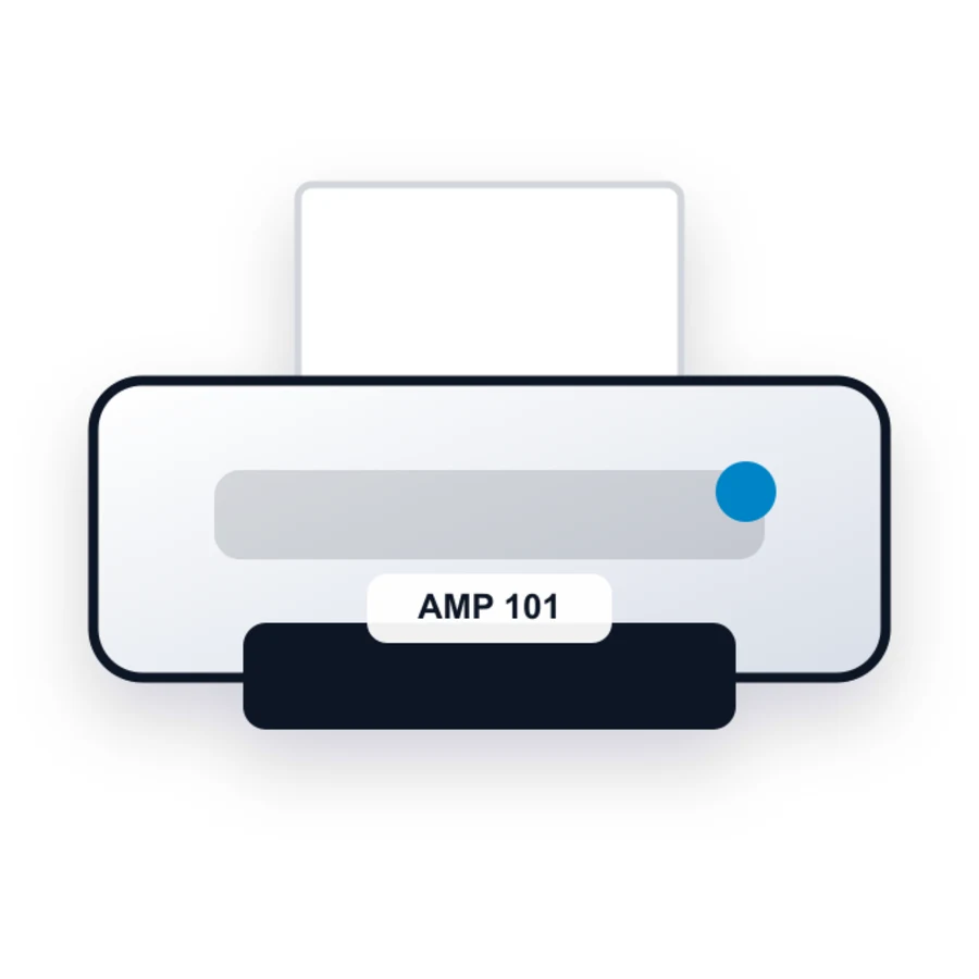 HP AMP 101 printer illustration