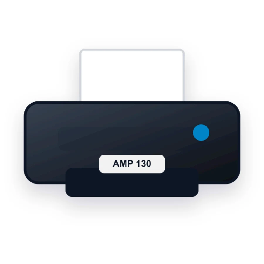 HP AMP 130 printer illustration