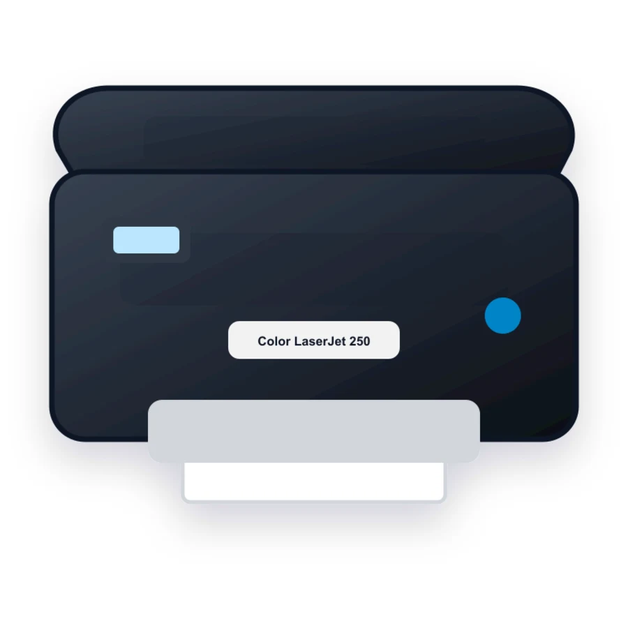 HP Color LaserJet 2500tn printer illustration