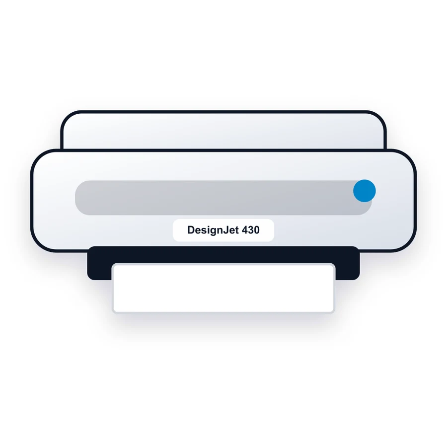 HP DesignJet 430 printer illustration