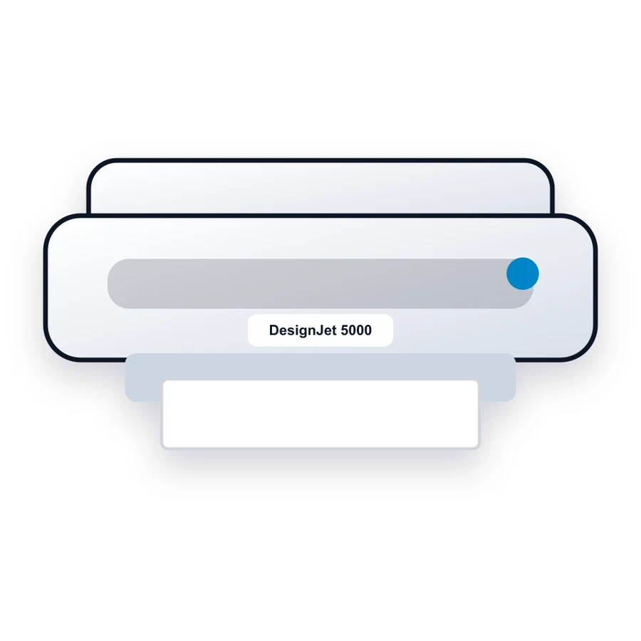 HP DesignJet 5000 printer illustration