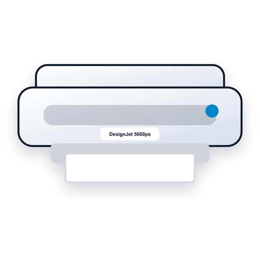 HP DesignJet 5000ps printer illustration
