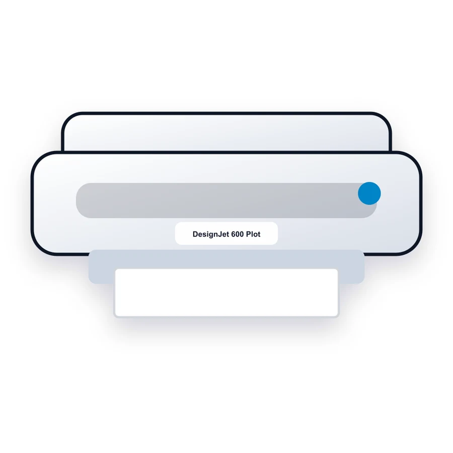 HP DesignJet 600 Plotter printer illustration