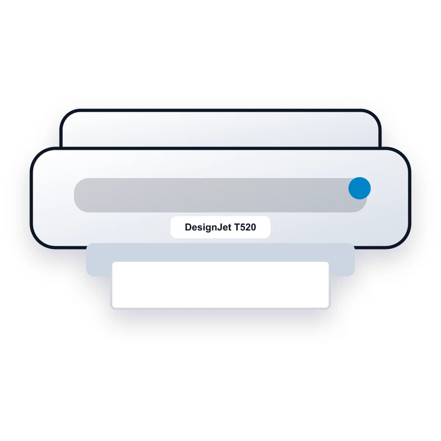 HP DesignJet T520 printer illustration