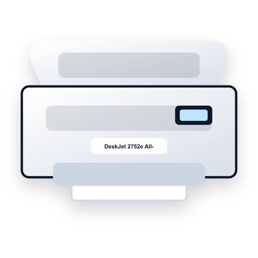 HP DeskJet 2752e All-in-One printer illustration