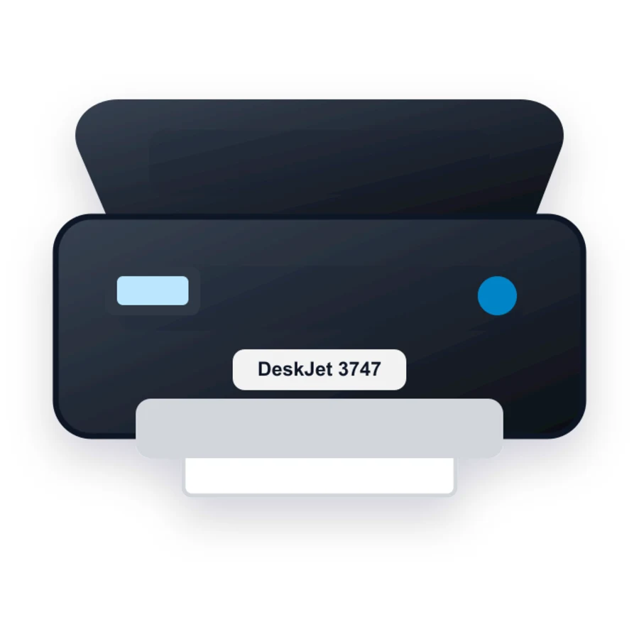HP DeskJet 3747 printer illustration