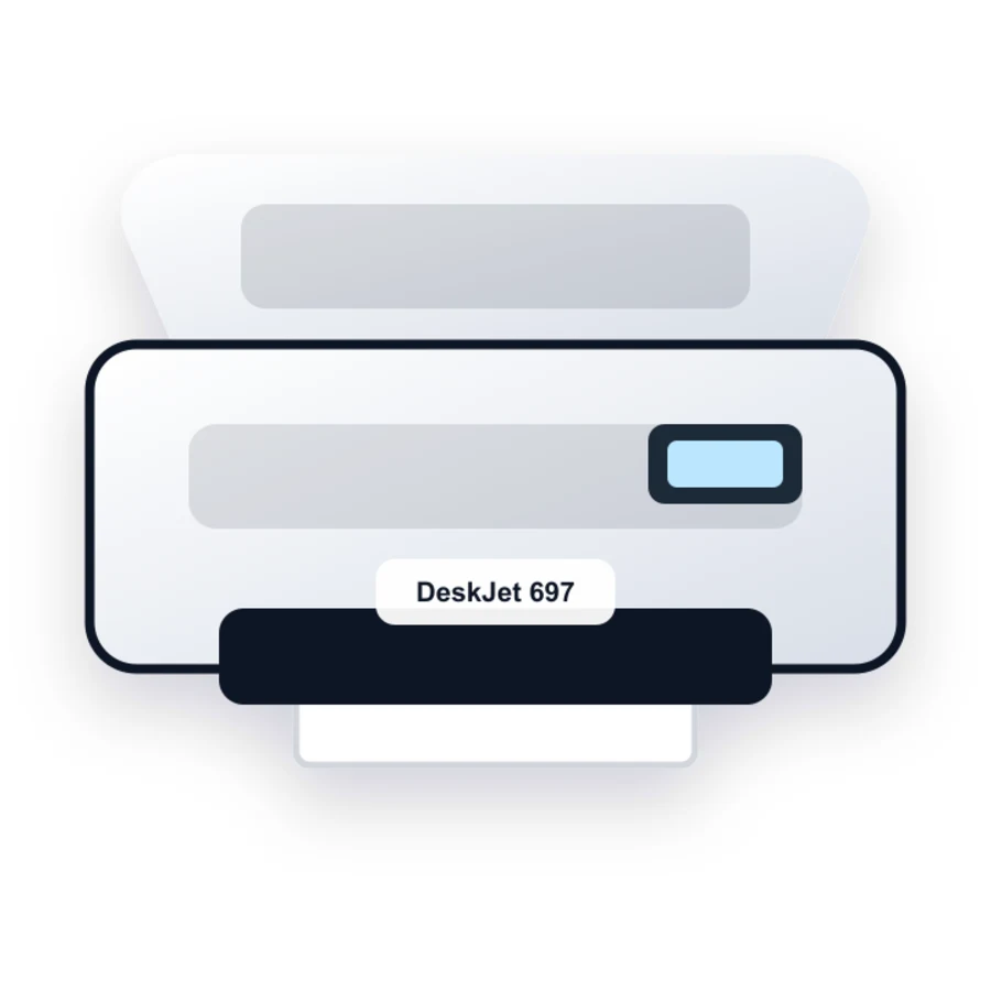HP DeskJet 697 printer illustration
