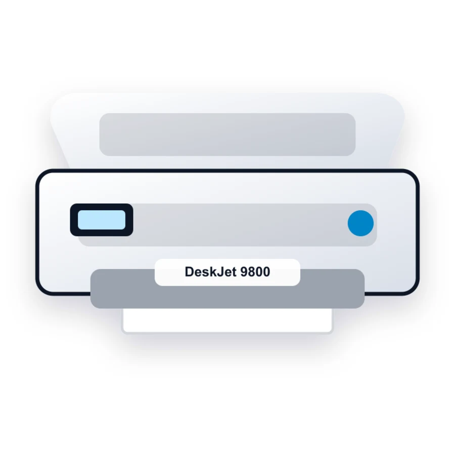 HP DeskJet 9800 printer illustration