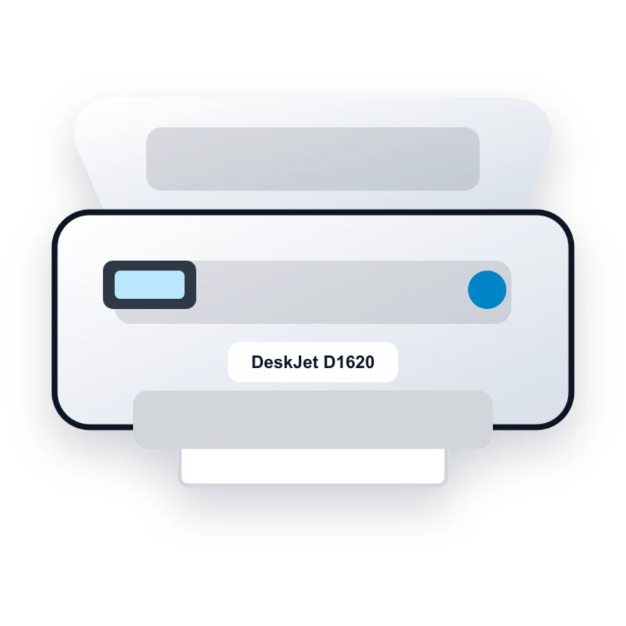 HP DeskJet D1620 printer illustration