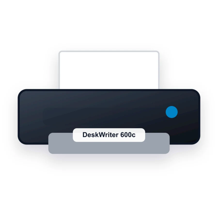 HP DeskWriter 600c printer illustration