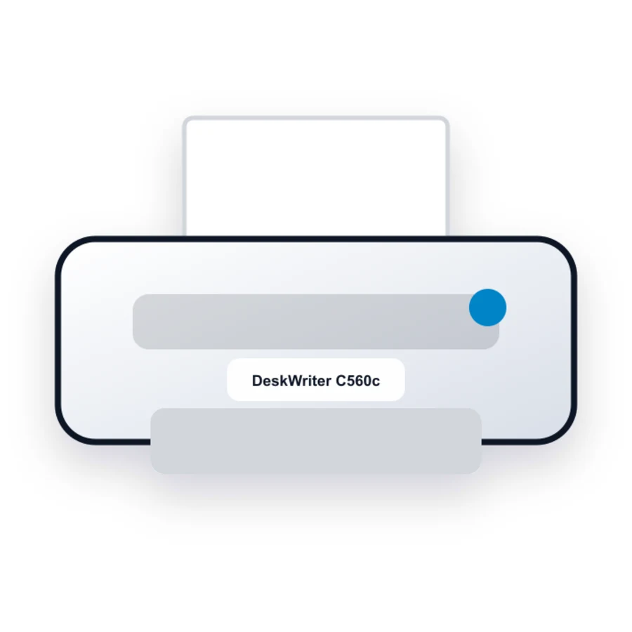 HP DeskWriter C560c printer illustration
