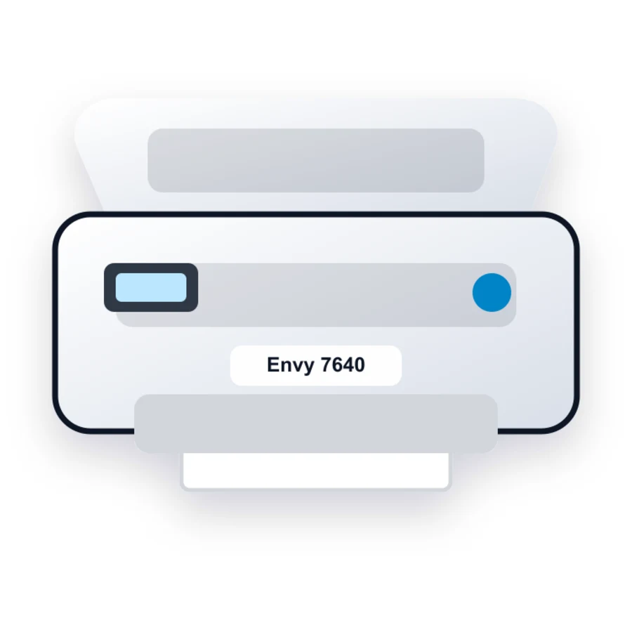 HP Envy 7640 printer illustration