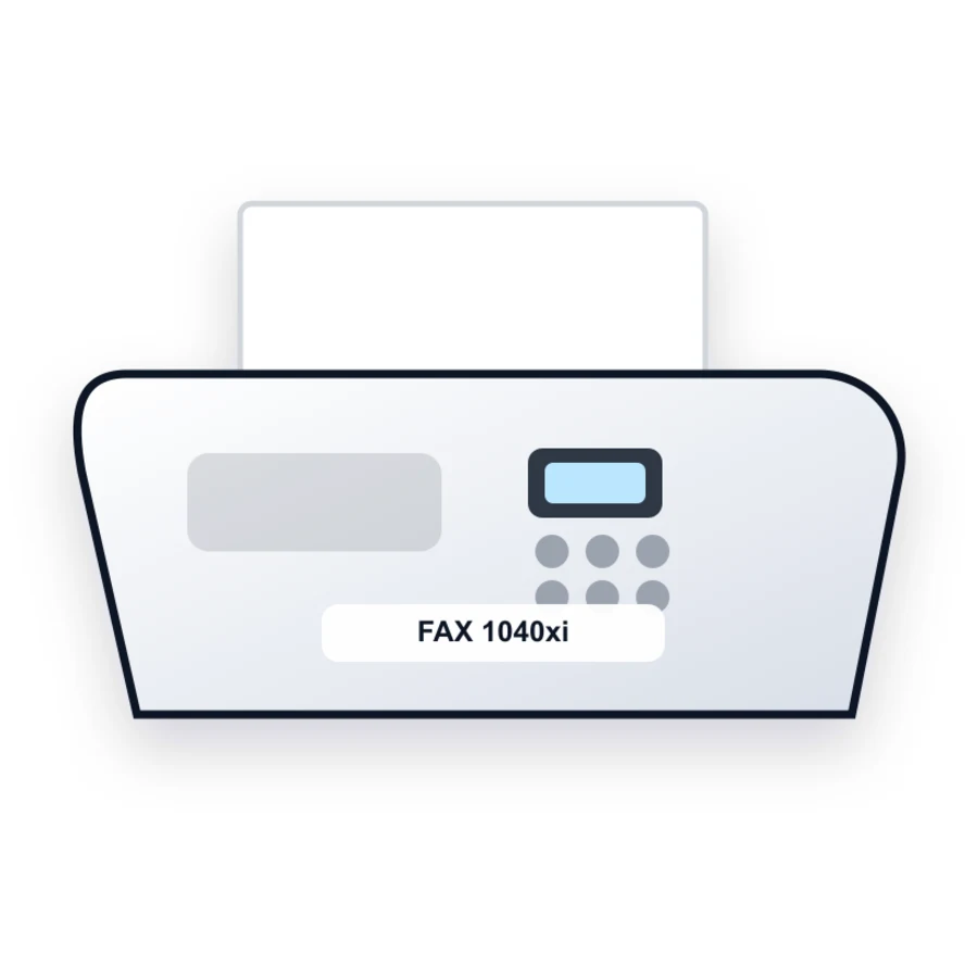 HP FAX 1040xi printer illustration