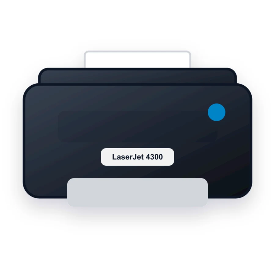 HP LaserJet 4300 printer illustration