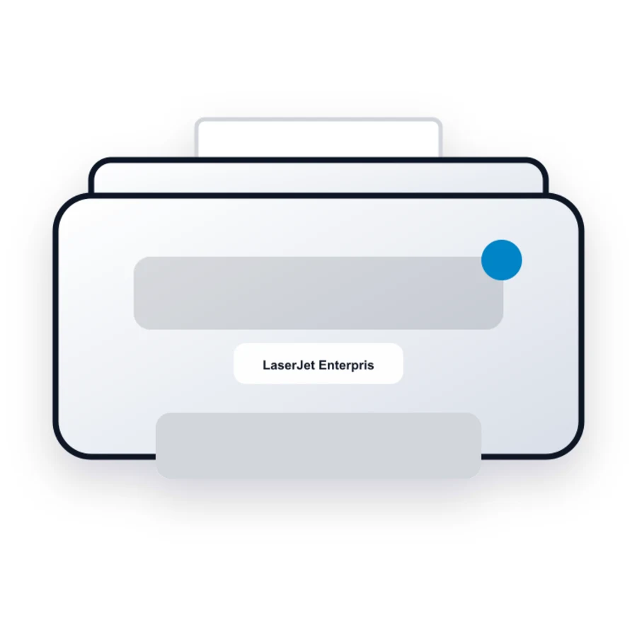 HP LaserJet Enterprise M608dn printer illustration