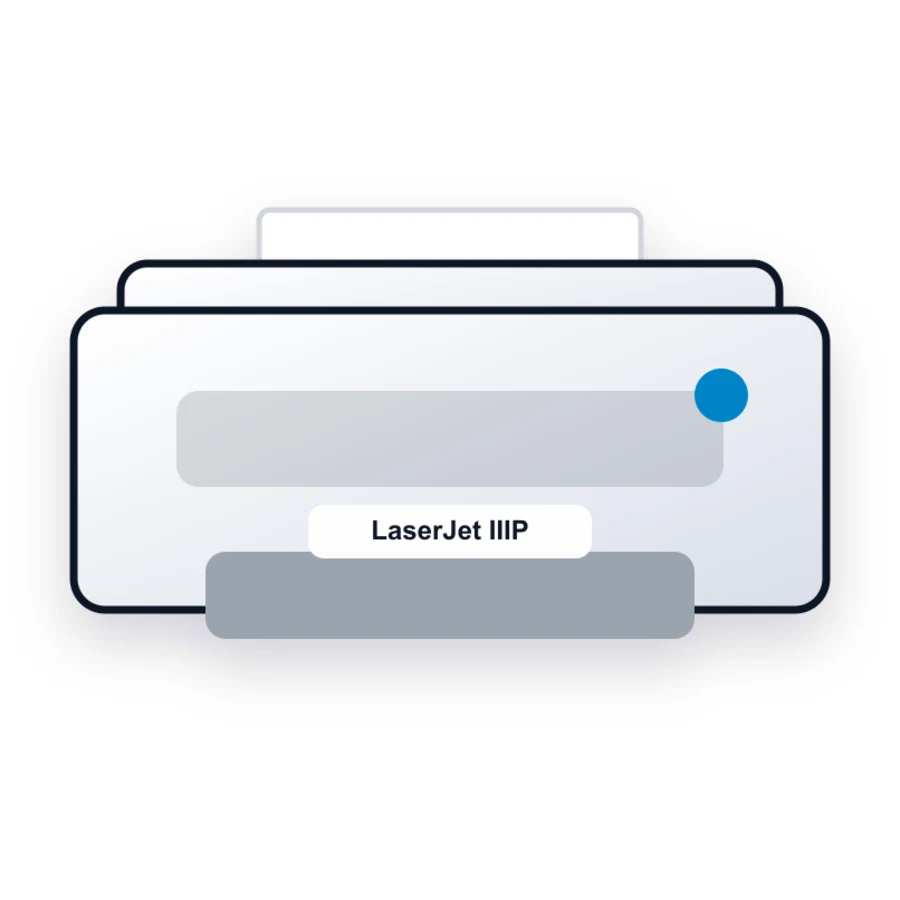 HP LaserJet IIIP printer illustration