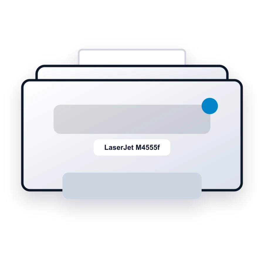 HP LaserJet M4555f printer illustration