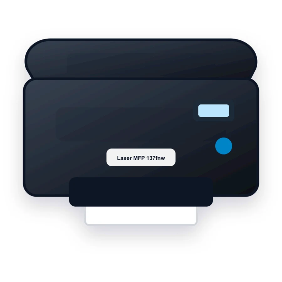 HP Laser MFP 137fnw printer illustration