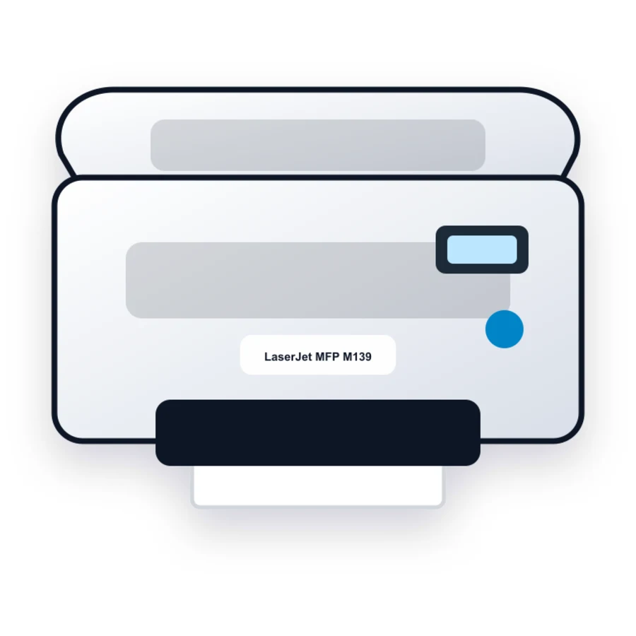 HP LaserJet MFP M139 printer illustration