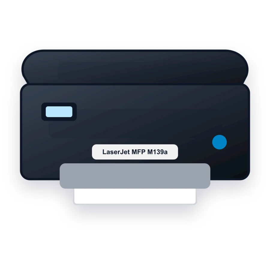 HP LaserJet MFP M139a printer illustration