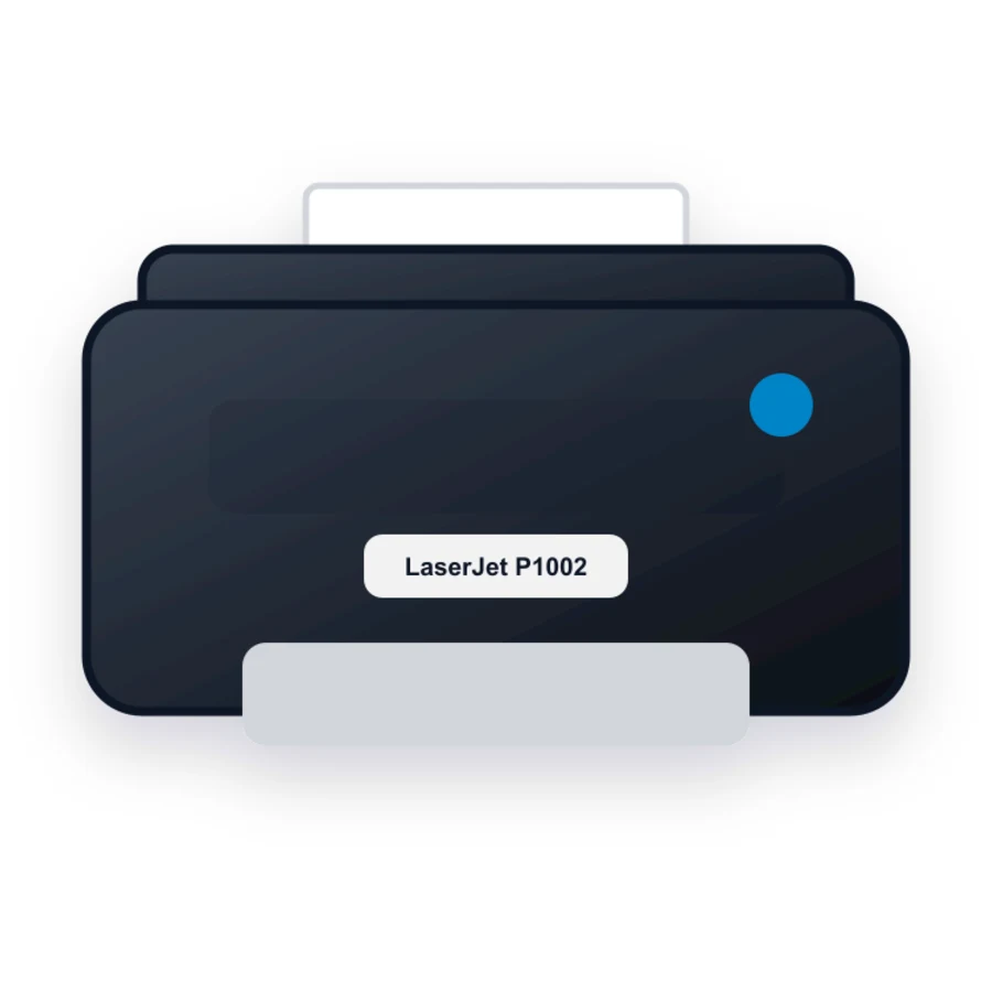 HP LaserJet P1002 printer illustration
