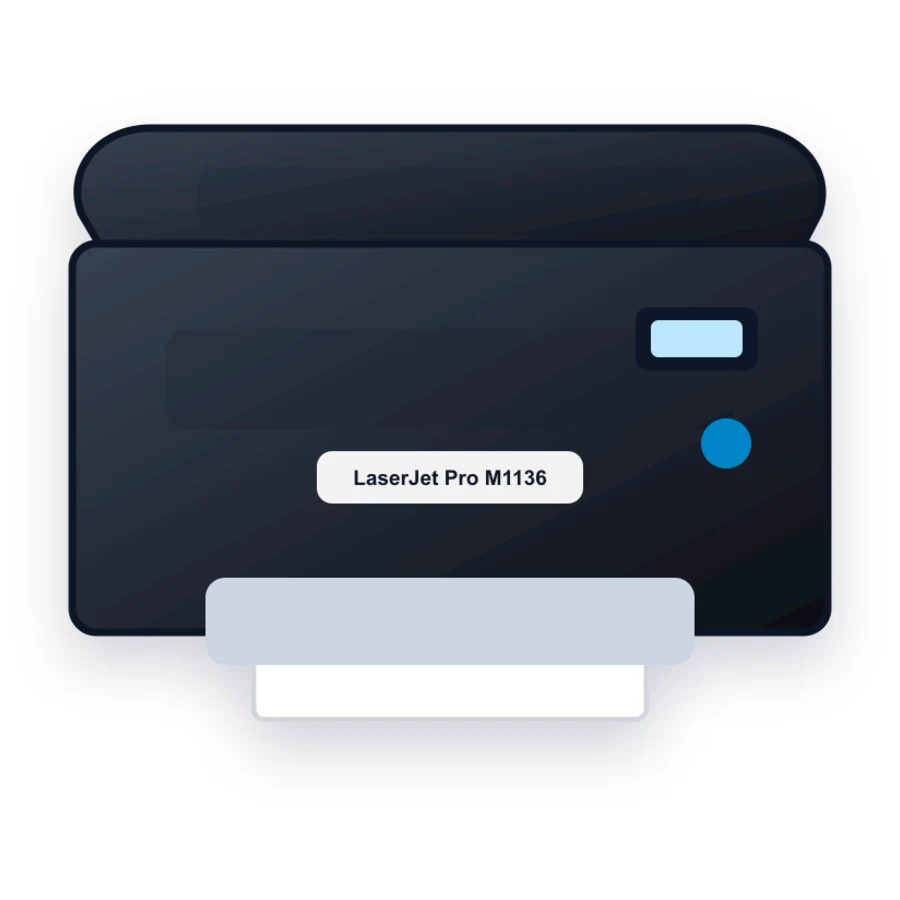 HP LaserJet Pro M1136 MFP printer illustration