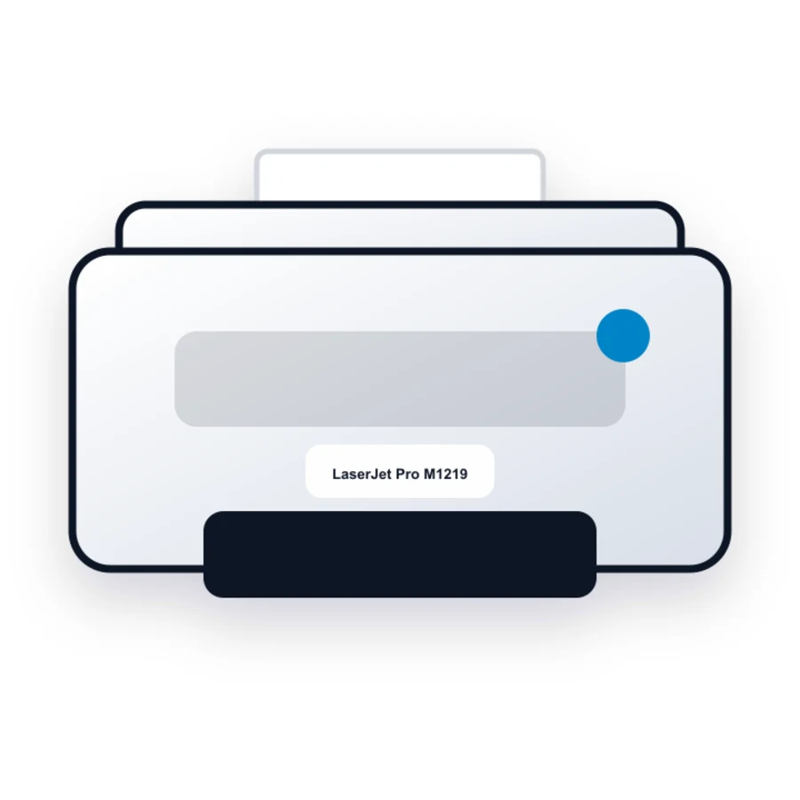 HP LaserJet Pro M1219nf printer illustration