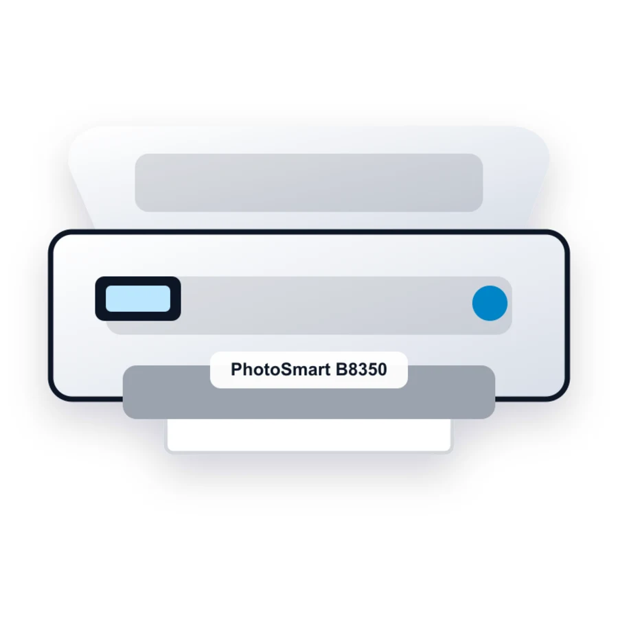 HP PhotoSmart B8350 printer illustration