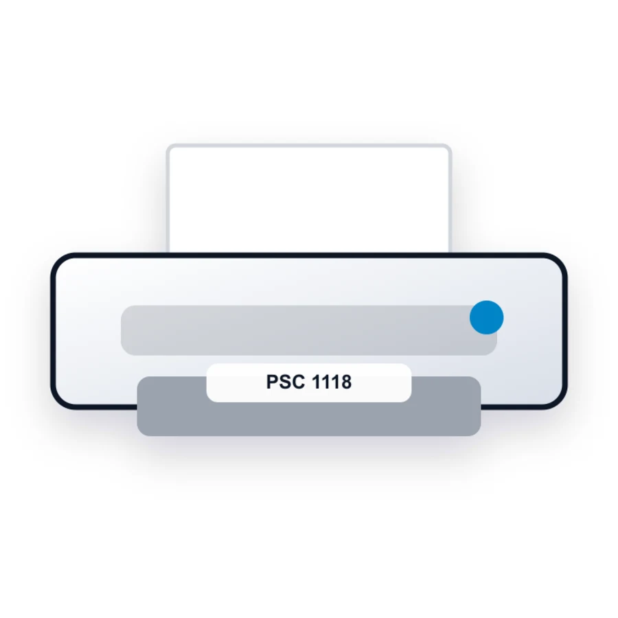 HP PSC 1118 printer illustration