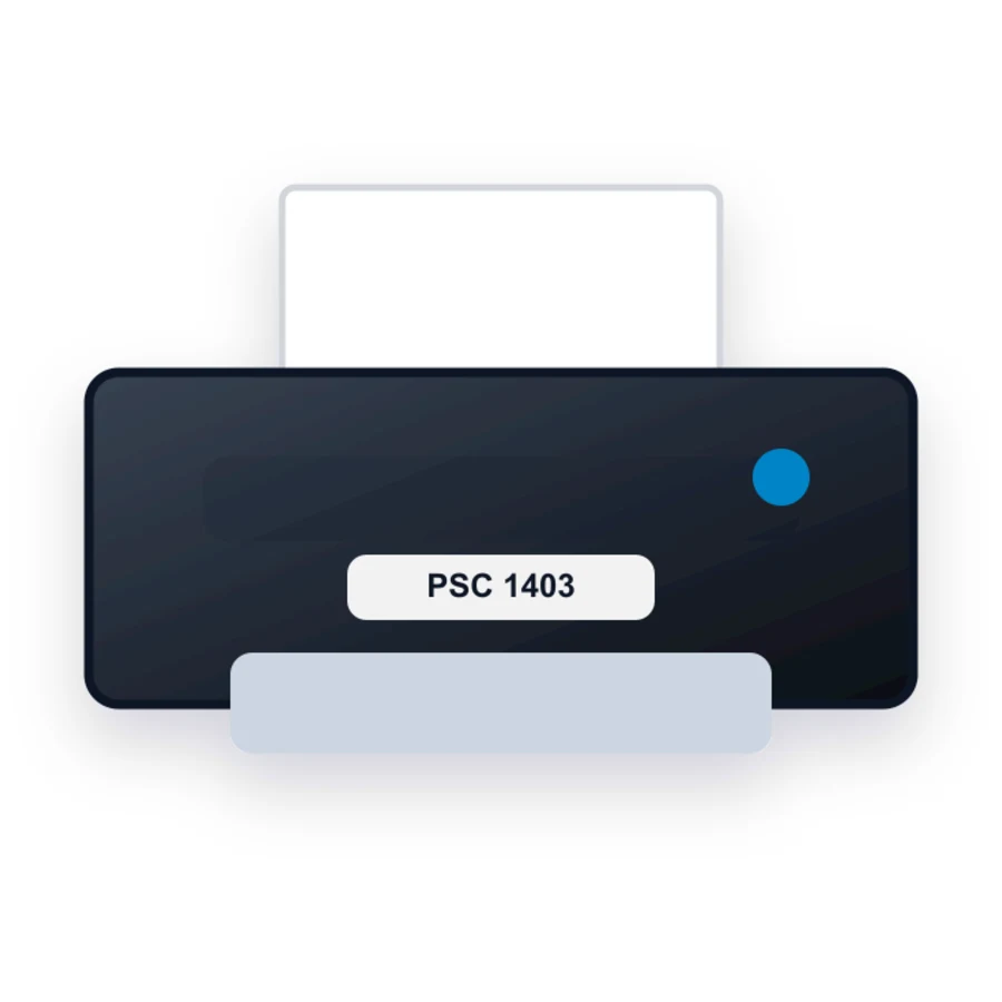 HP PSC 1403 printer illustration