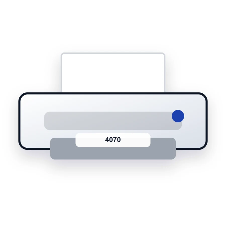 IBM 4070 printer illustration