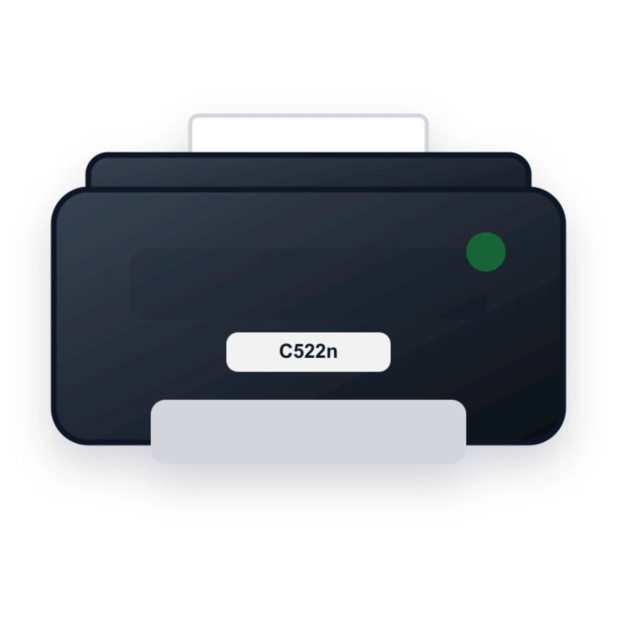 Lexmark C522n printer illustration