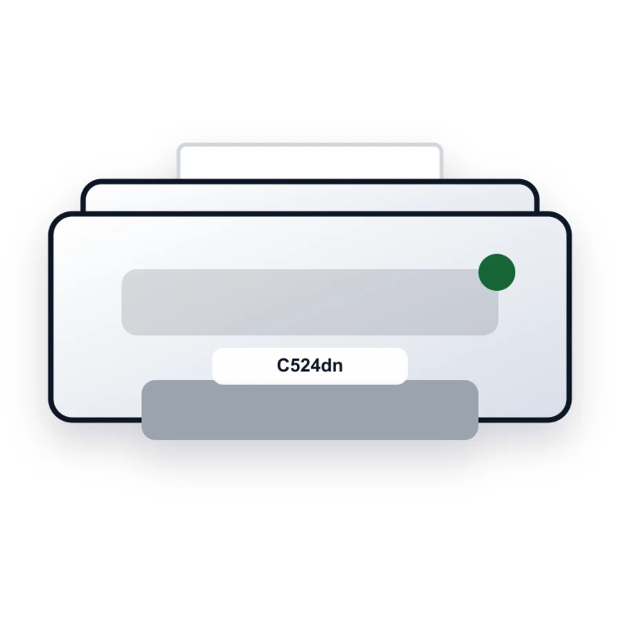 Lexmark C524dn printer illustration