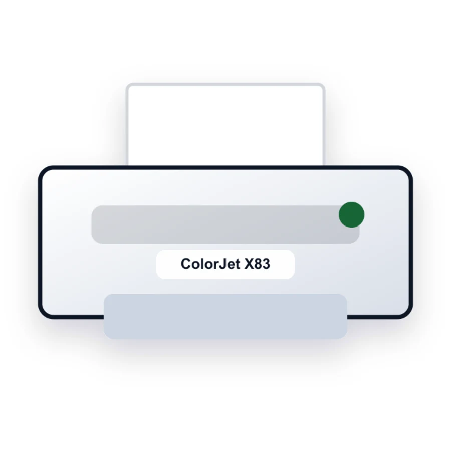 Lexmark ColorJet X83 printer illustration