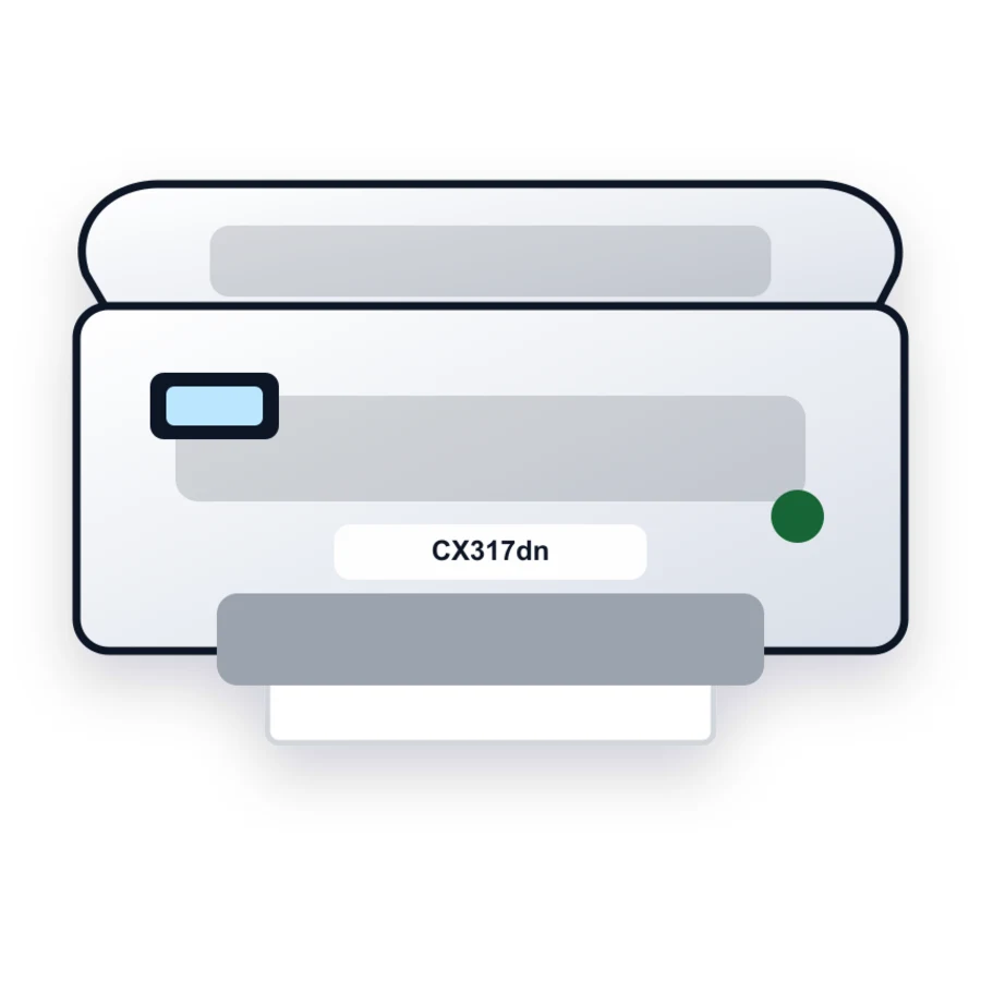 Lexmark CX317dn printer illustration