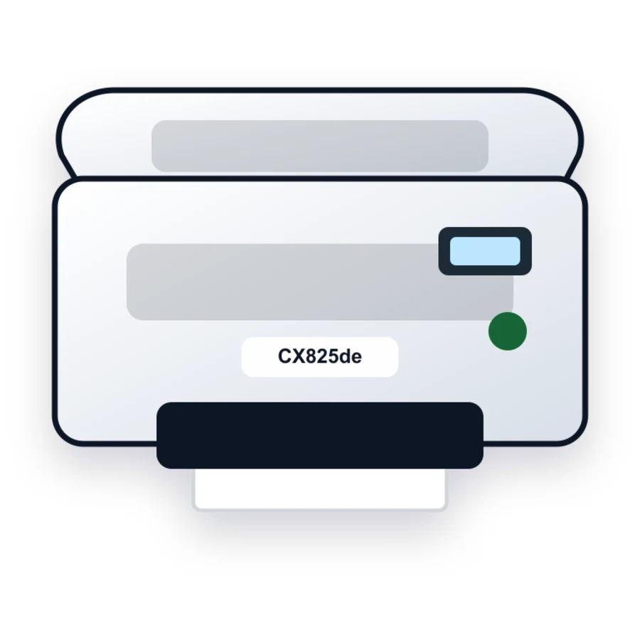 Lexmark CX825de printer illustration