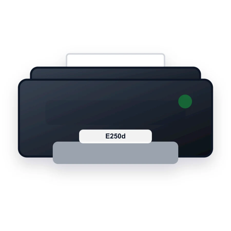 Lexmark E250d printer illustration